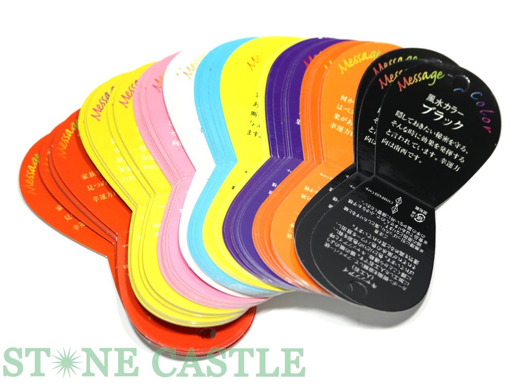 【販促パッケージ・タグ】風水カラーヘッダー(人工キャッツアイ) 全9色 (84枚セット) 【パワーストーン 天然石 アクセサリー】