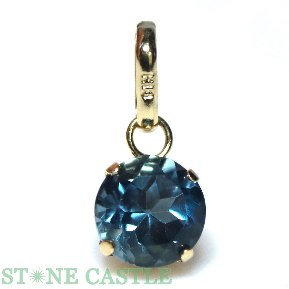 ★百貨店大売り出し★☆高品質☆【シャンデリヤ】ロンドンブルートパーズ 丸型 (ブリリアントカット) 約5粍 (18K) #29 【力強さ石ころ 天然石 添え物 レディース メンズ】
