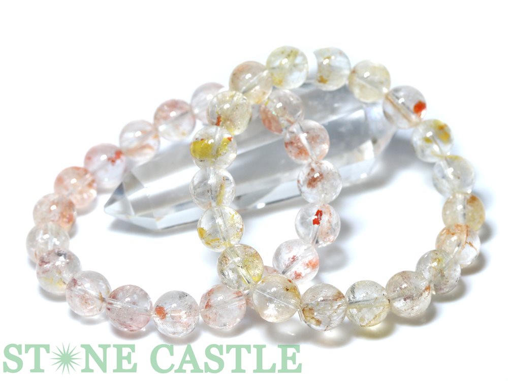 ☆高品質☆【ブレスレット】天然オーラクォーツ (2A) (ブラジル産) (約10~10.5mm) 【パワーストーン 天然石 アクセサリー レディース メンズ】|パワーストーン 石流通センター