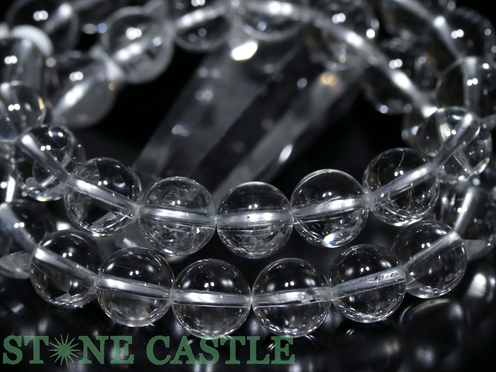 ☆高品質☆【ブレスレット】ホワイトトパーズ(ブラジル産)(約10.5~11mm)(鑑別済)【パワーストーン天然石アクセサリーレディースメンズ】