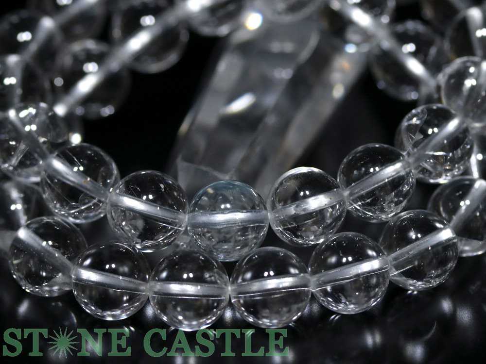 ☆高品質☆【ブレスレット】ホワイトトパーズ(ブラジル産)(約10.5~11mm)(鑑別済)【パワーストーン天然石アクセサリーレディースメンズ】
