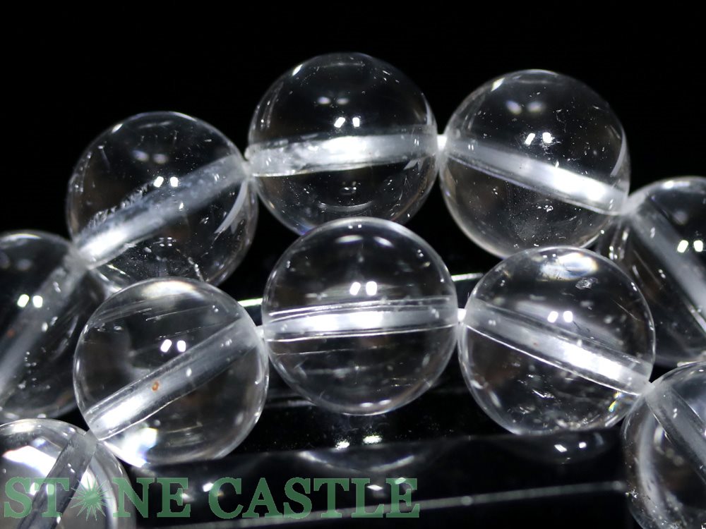 ☆高品質☆【ブレスレット】ホワイトトパーズ(ブラジル産)(約10.5~11mm)(鑑別済)【パワーストーン天然石アクセサリーレディースメンズ】