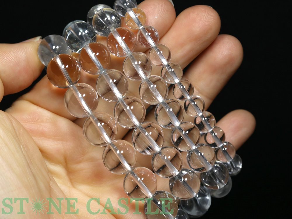 ☆高品質☆【ブレスレット】ホワイトトパーズ(ブラジル産)(約10.5~11mm)(鑑別済)【パワーストーン天然石アクセサリーレディースメンズ】