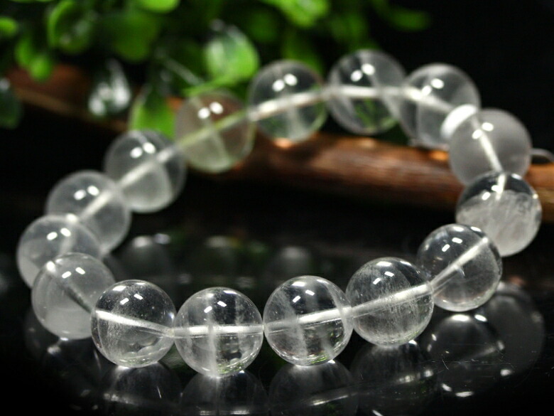 ☆高品質☆【ブレスレット】レムリアン水晶 (ロシア産) (約13.5～14mm) (ケース付)※DM便・ネコポス不可※【パワーストーン 天然石 アクセサリー レディース メンズ】