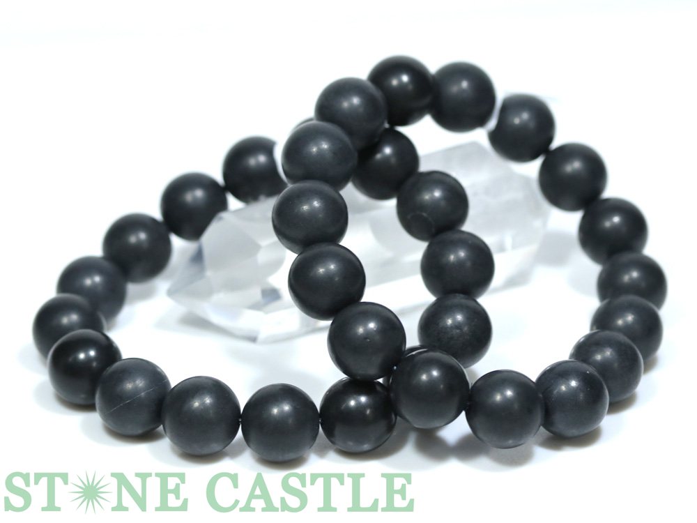 ☆高品質☆【ブレスレット】北海道産ブラックシリカ (約14mm)【パワーストーン 天然石 アクセサリー レディース メンズ】