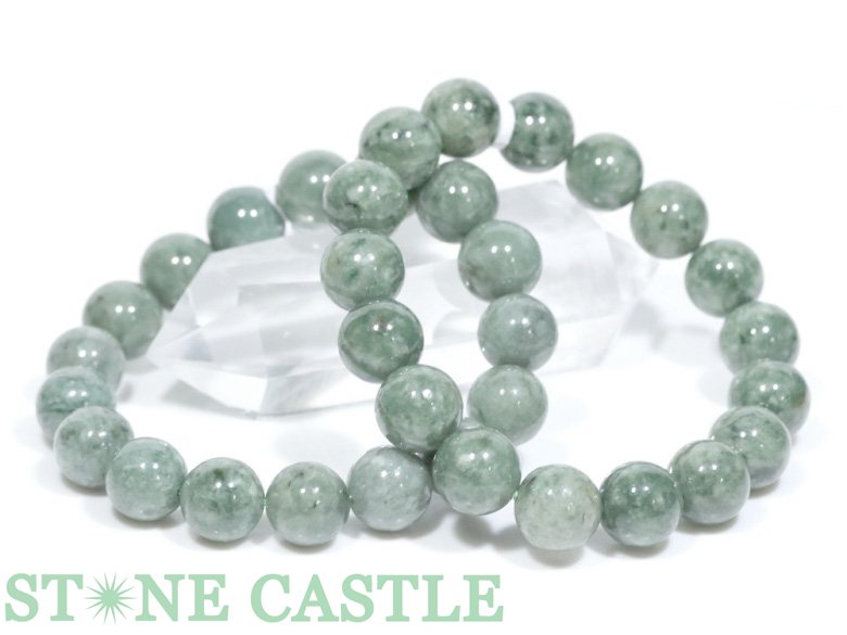 ☆高品質☆【ブレスレット】日本翡翠 緑 (糸魚川産) (約12mm) 【パワーストーン 天然石 アクセサリー レディース メンズ】|パワーストーン 石流通センター