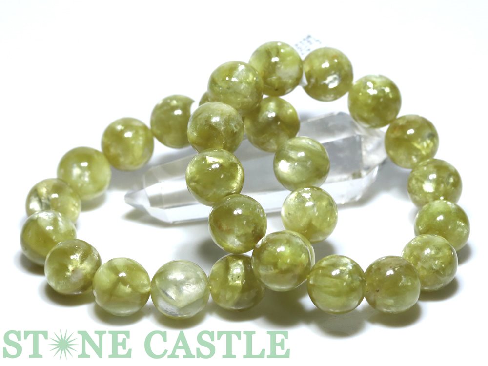 ☆高品質☆【ブレスレット】ゴールデンレピドライトキャッツアイ (約15～15.5mm) (鑑別済) (ケース付) 【パワーストーン 天然石 アクセサリー レディース メンズ】