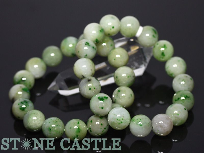 ☆高品質☆【ブレスレット】グリーンガーネットインフェルドスパー (グリーンムーンストーン) (3A) (約14～14.5mm) 【パワーストーン 天然石 アクセサリー レディース メンズ】｜パワーストーン 石流通センター