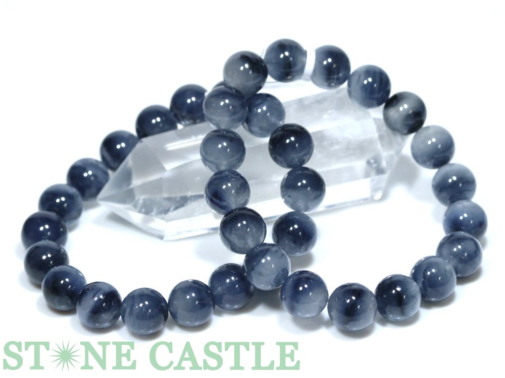 ☆高品質☆【ブレスレット】ザギマウンテンクォーツ (ブルー) (約11.5~12mm) (ケース付)【パワーストーン 天然石 アクセサリー レディース メンズ】|パワーストーン 石流通センター
