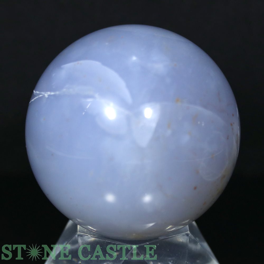 ☆一点物☆【置き石】丸玉 ブルーカルセドニー 約67mm No.25【パワーストーン 天然石 アクセサリー】