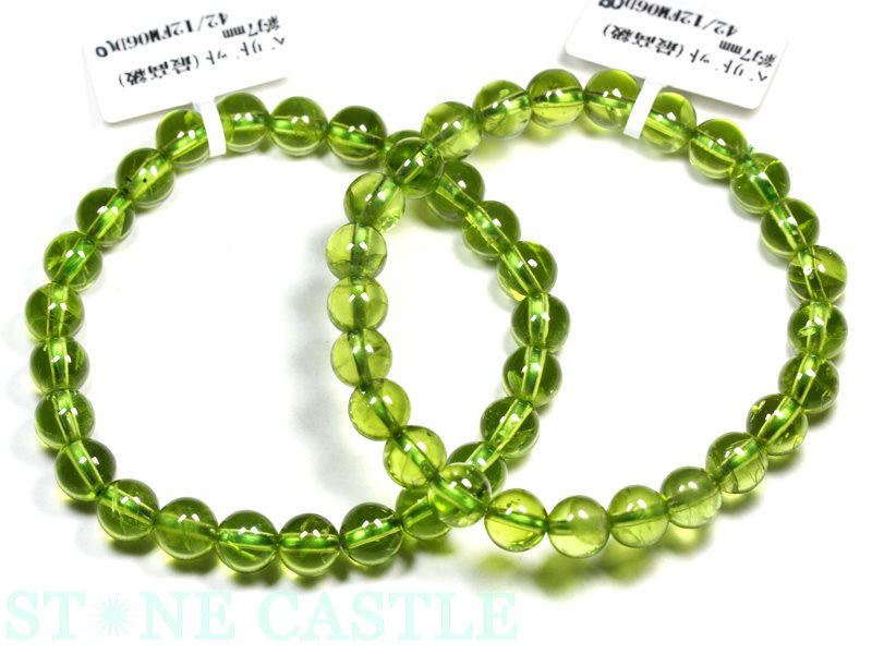 楽天市場】○虹入り 4A【ペリドット(かんらん石)ブレスレット】8mm-8.5