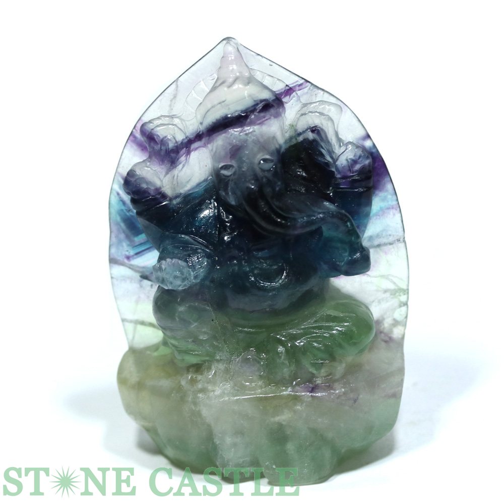 ガネーシャ　フローライト　380g 楽天市場】【一点もの！】ガネーシャ(フローライト) 約70mm 手彫り置き