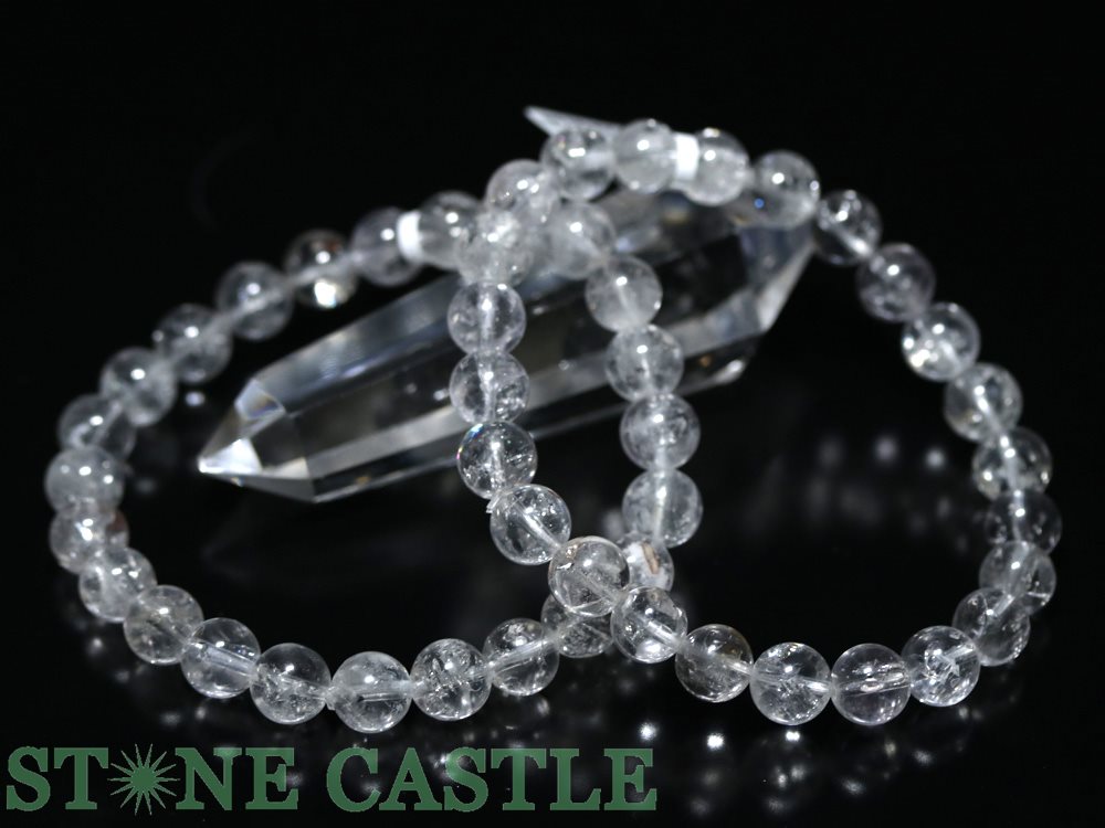 ☆高品質☆【ブレスレット】ハーキマーダイヤモンド (3A) (アメリカニューヨーク産) (約8～8.5mm) 【パワーストーン 天然石 アクセサリー レディース メンズ】｜パワーストーン 石流通センター 10,357円