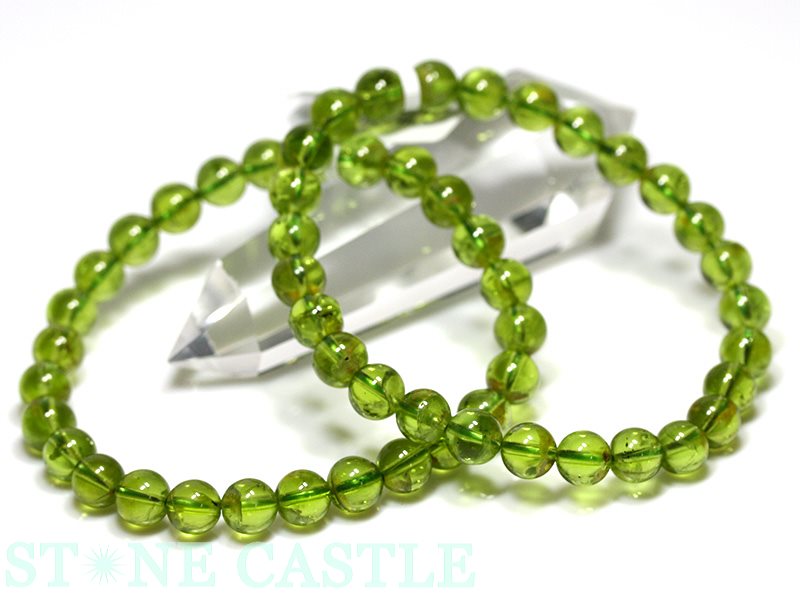 ☆高品質☆【ブレスレット】ペリドット (5A) (約6.5～7mm)【パワーストーン 天然石 アクセサリー レディース メンズ】｜パワーストーン 石流通センター