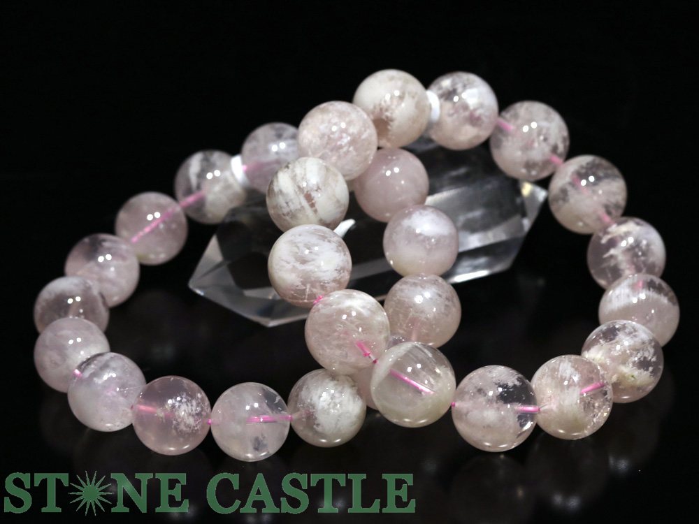 ☆高品質☆【ブレスレット】ピンクガーデンクォーツ (3A) (約16~16.5mm) (ケース付)【パワーストーン 天然石 アクセサリー レディース メンズ】|パワーストーン 石流通センター