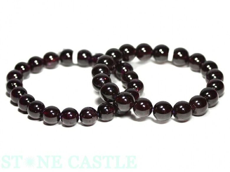 ☆高品質☆【ブレスレット】ロードライトガーネット (5A) (タンザニア産) (約9.5~10mm) (ケース付)※DM便・ネコポス不可※【パワーストーン 天然石 アクセサリー レディース メンズ】|パワーストーン 石流通センター