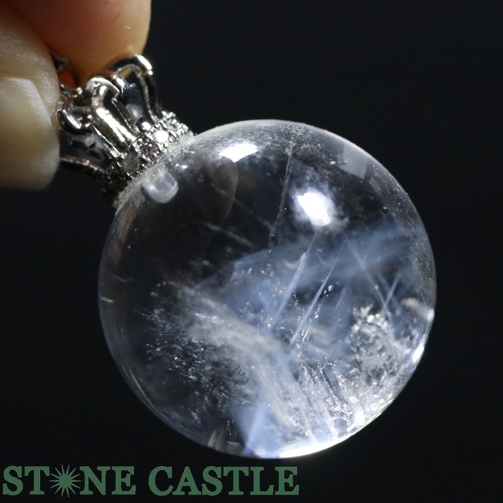 ☆ペンダント一点物☆【ペンダント】エンジェルラダークォーツ 丸玉 約20mm No.55 【パワーストーン 天然石 アクセサリー レディース メンズ】
