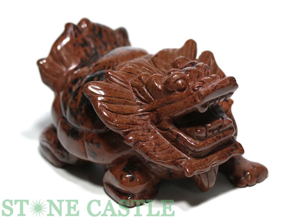 楽天市場】【彫刻置物】龍亀(ろんぐい) オブシディアン(黒曜石) (大