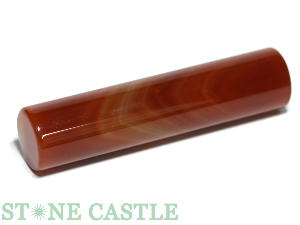 【開運＆風水アイテム】カーネリアン 印鑑 約18.5mm (数量限定商品) 手彫り彫刻代金込み【パワーストーン 天然石 アクセサリー レディース】