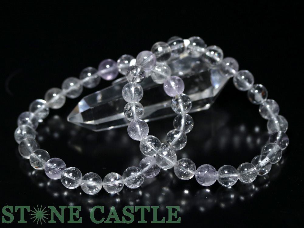 ☆高品質☆【ブレスレット】ハーキマーダイヤモンド (2A) (アメリカニューヨーク産) (約7.5～8mm) 【パワーストーン 天然石 アクセサリー レディース メンズ】