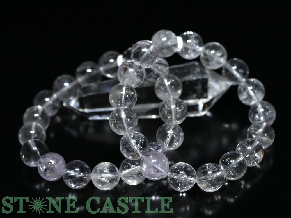 ☆高品質☆【ブレスレット】ハーキマーダイヤモンド (2A) (アメリカニューヨーク産) (約13.5～14mm) (ケース付) 【パワーストーン 天然石 アクセサリー レディース メンズ】