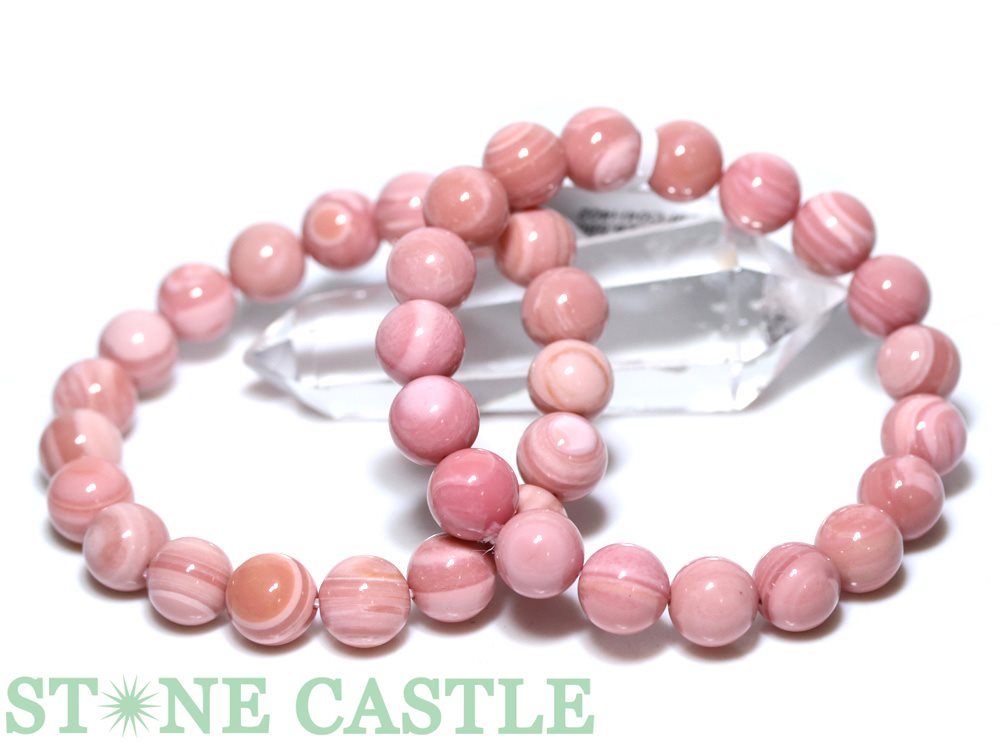★百貨店大売り出し★☆高品質☆【腕輪】桜サクラ色乳白色 (超感覚的知覚) (3A) (ペルー共和国産) (約10.5～11粍)【力強さ石ころ 天然石 佩び物 レディース メンズ】