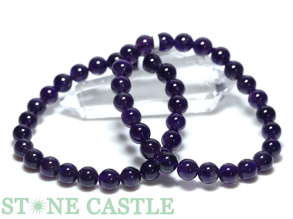 ☆高品質☆【ブレスレット】アメジスト (3A) 約8mm【対応】 【パワーストーン 天然石 アクセサリー レディース メンズ】