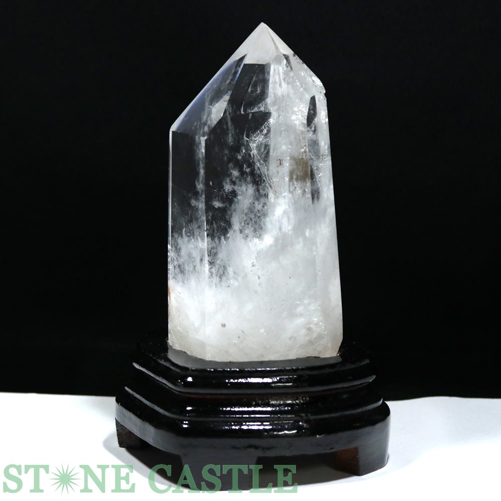 ☆一点物☆【置き石】ポイント型 水晶 (EX) (台付) No.43【パワーストーン 天然石 アクセサリー】