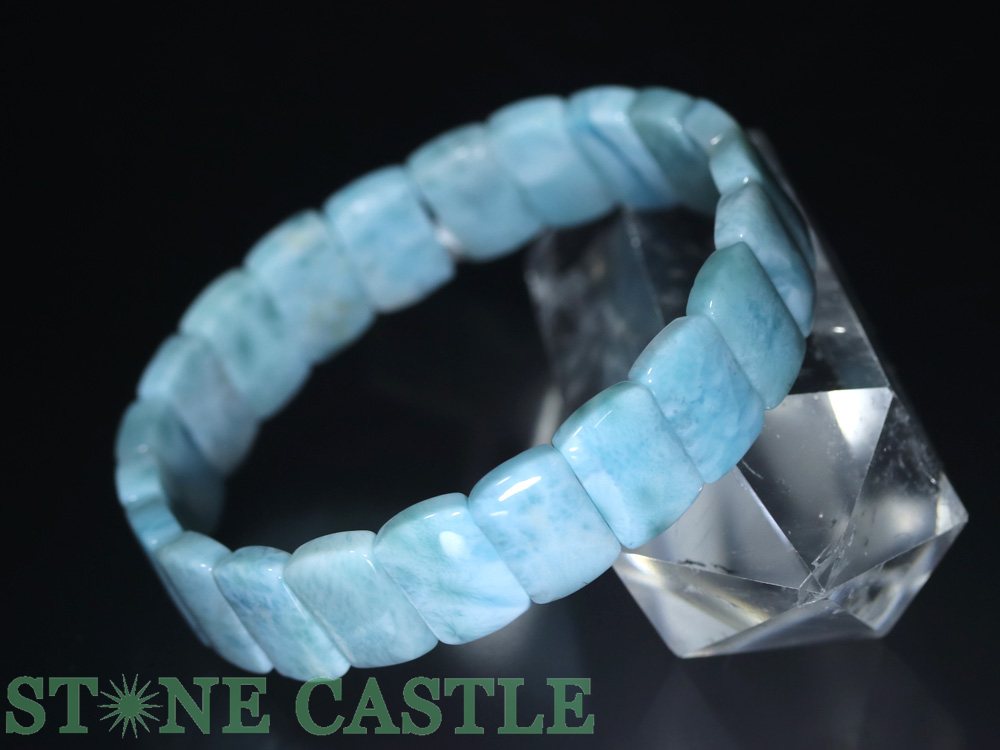 ☆一点物☆【ブレスレット】ラリマー (5A) バングル 約9x13x4mm No.07 (ケース付)【パワーストーン 天然石 アクセサリー レディース メンズ】
