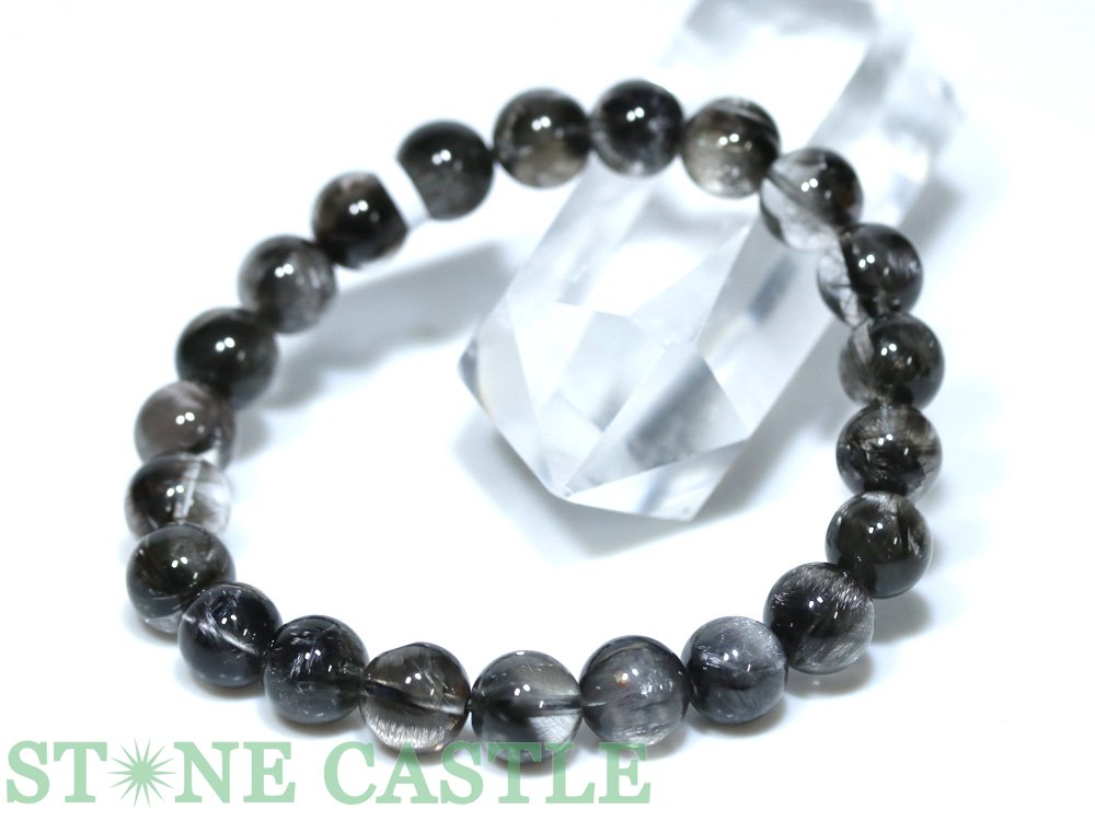 ☆一点物☆【ブレスレット】プラチナルチルクォーツ (最高級) No.14 (約9～9.5mm) (ケース付)【パワーストーン 天然石 アクセサリー レディース メンズ】 275,625円