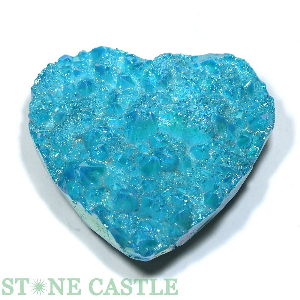 ☆一点物☆【原石】ハート型 アクアオーラクラスター (ヒマラヤ産) No.65【パワーストーン 天然石 アクセサリー】