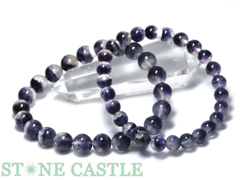 ☆高品質☆【ブレスレット】パープルフローライト ファントム (約8～8.5mm)【パワーストーン 天然石 アクセサリー レディース メンズ】
