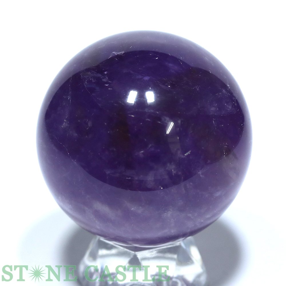 ☆一点物☆【置き石】丸玉 アメジスト (EX) 約54mm No.12【パワーストーン 天然石 アクセサリー レディース メンズ】