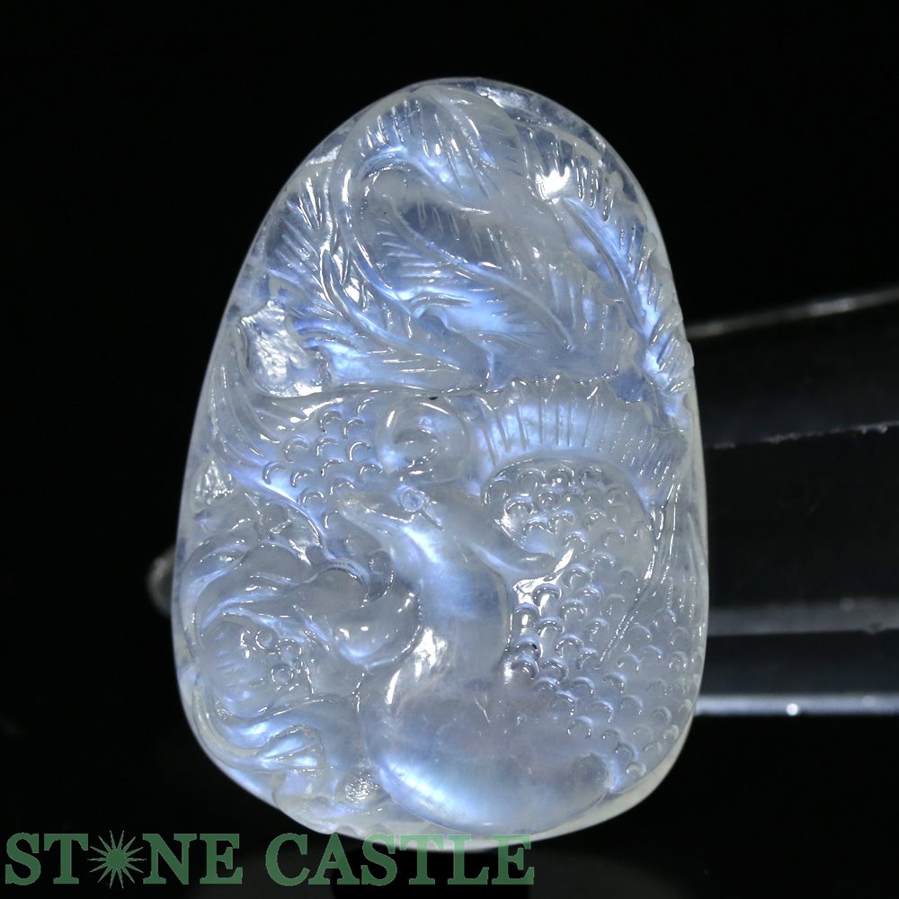 ★百貨店大売り出し★☆一点物☆【シャンデリヤ】お月さま石ころ (5A) 刻みつける 鳳凰 No.07※DM便・ネコポス不可※【力強さ石ころ 天然石 付属物 レディース メンズ】