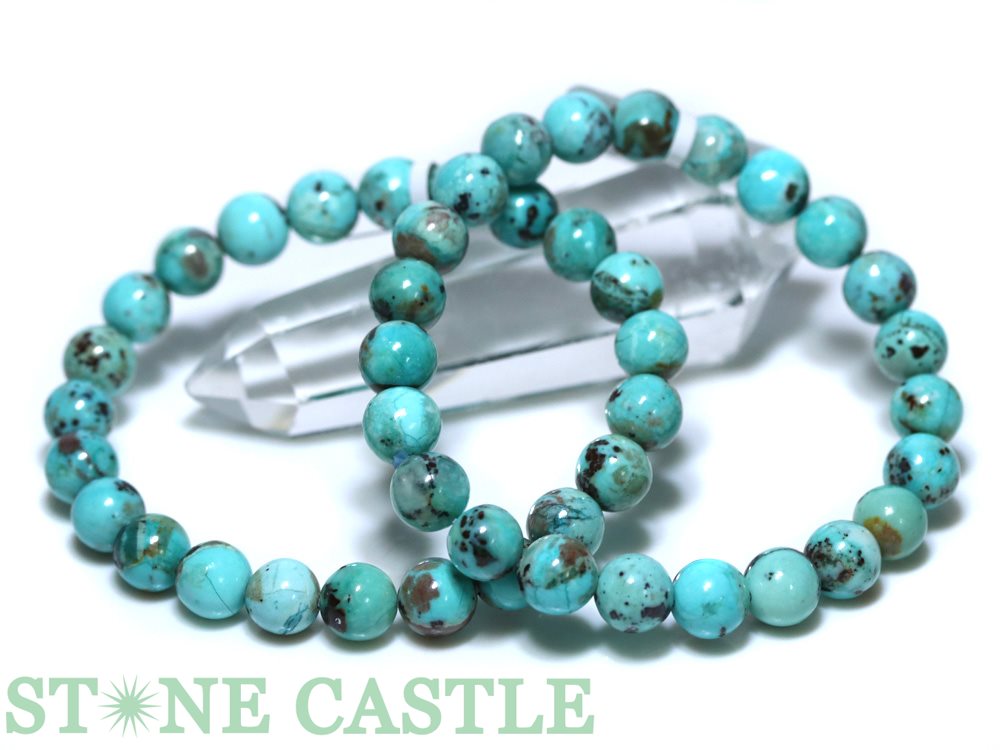 極上　クリソコラ　ブレスレット　ターコイズブルー　パワーストーン　7 楽天市場】☆高品質☆【ブレスレット】クリソコラターコイズ (3A