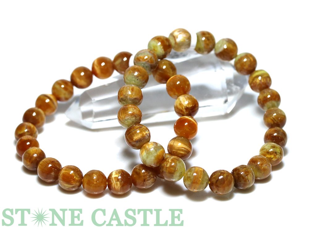 ☆高品質☆【ブレスレット】珪化木オパール キャッツアイ (バルト海産) (約9～9.5mm)【パワーストーン 天然石 アクセサリー レディース メンズ】｜パワーストーン 石流通センター