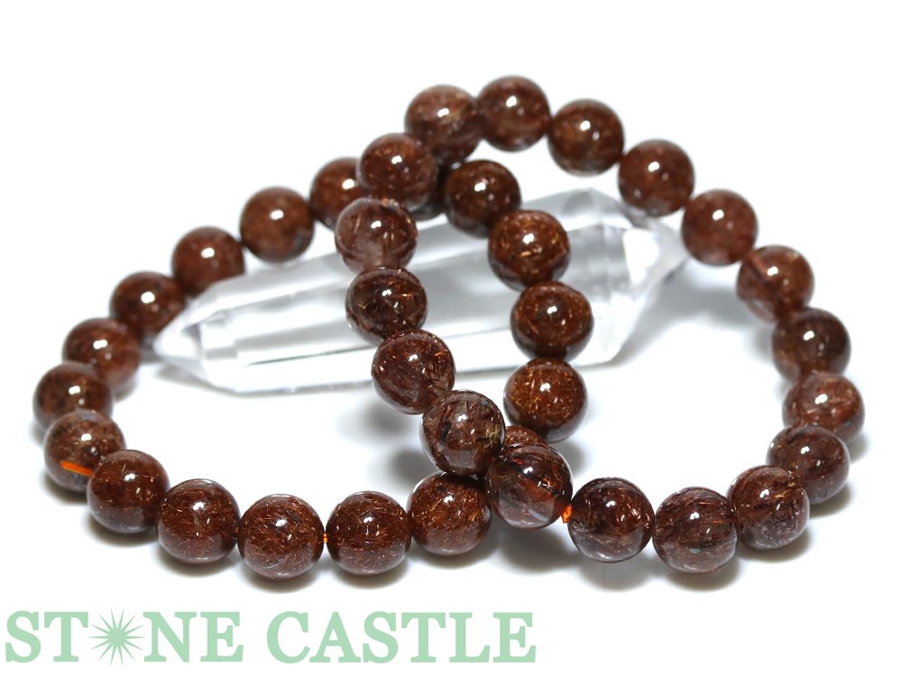 ☆高品質☆【ブレスレット】レッドタイチンルチルクォーツ (満晶ルチル) (3A) (約11~11.5mm)【パワーストーン 天然石 アクセサリー レディース メンズ】|パワーストーン 石流通センター