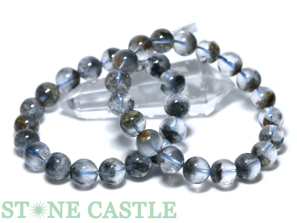 ☆高品質☆【ブレスレット】ブルールチルクォーツ (ガーデン入り) (3A) (約11.5～12mm)【パワーストーン 天然石 アクセサリー レディース メンズ】