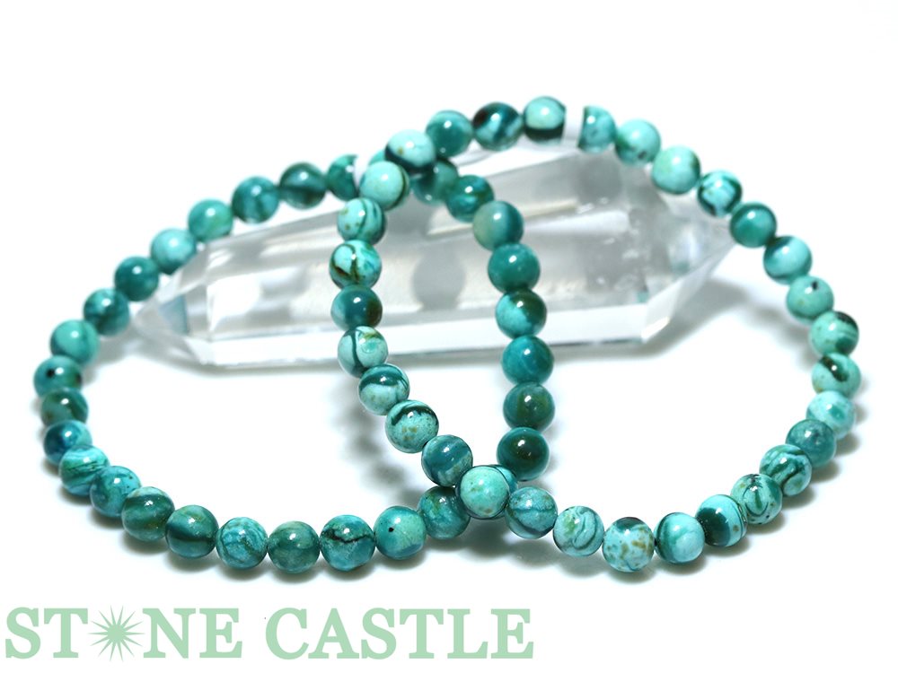 ☆高品質☆【ブレスレット】ペルシャブルーオパール (イラン産) (約6～6.5mm)【パワーストーン 天然石 アクセサリー レディース メンズ】