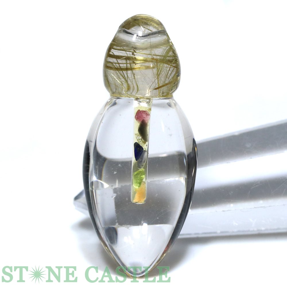 ☆一点物☆【ペンダント】天然水晶 (2A) チャクラボトル No.02【パワーストーン 天然石 アクセサリー レディース メンズ】