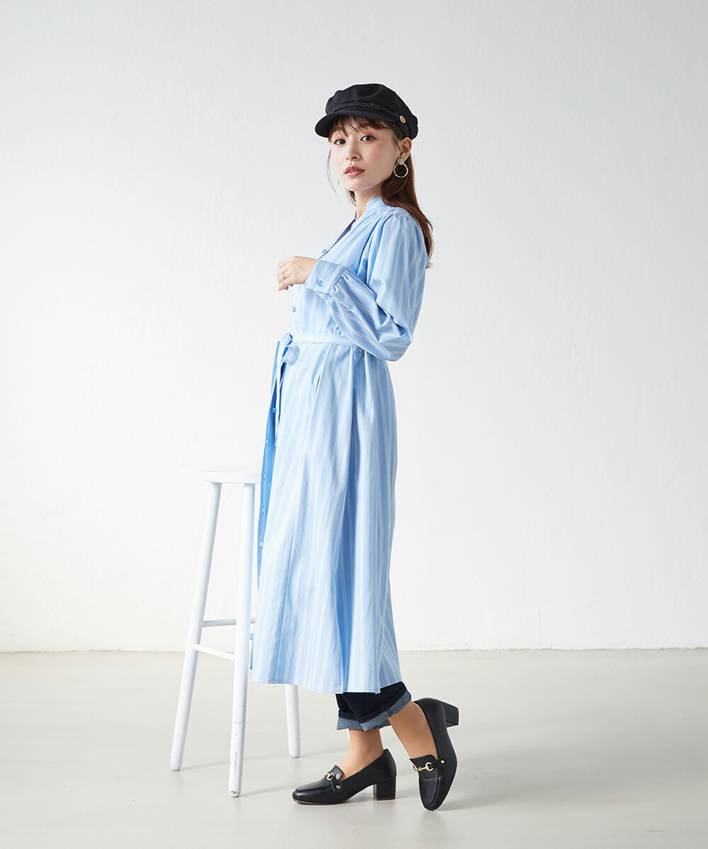 Competito ストライプシャツワンピース Xs S コンプティート 小さいサイズ コンプチ 小柄 Sサイズ Competito ワンピース 服 レディース Xs Ss S 小さい服 可愛い スモールサイズ Propaint Hu