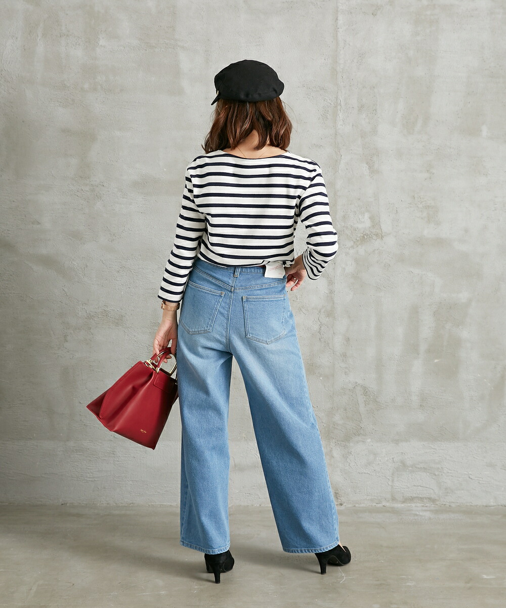 【Competito】セミワイドデニムパンツXS/Sコンプティート小さいサイズコンプチ小柄低身長competitoパンツ服レディースXSSSS小さい服可愛いスモールサイズ