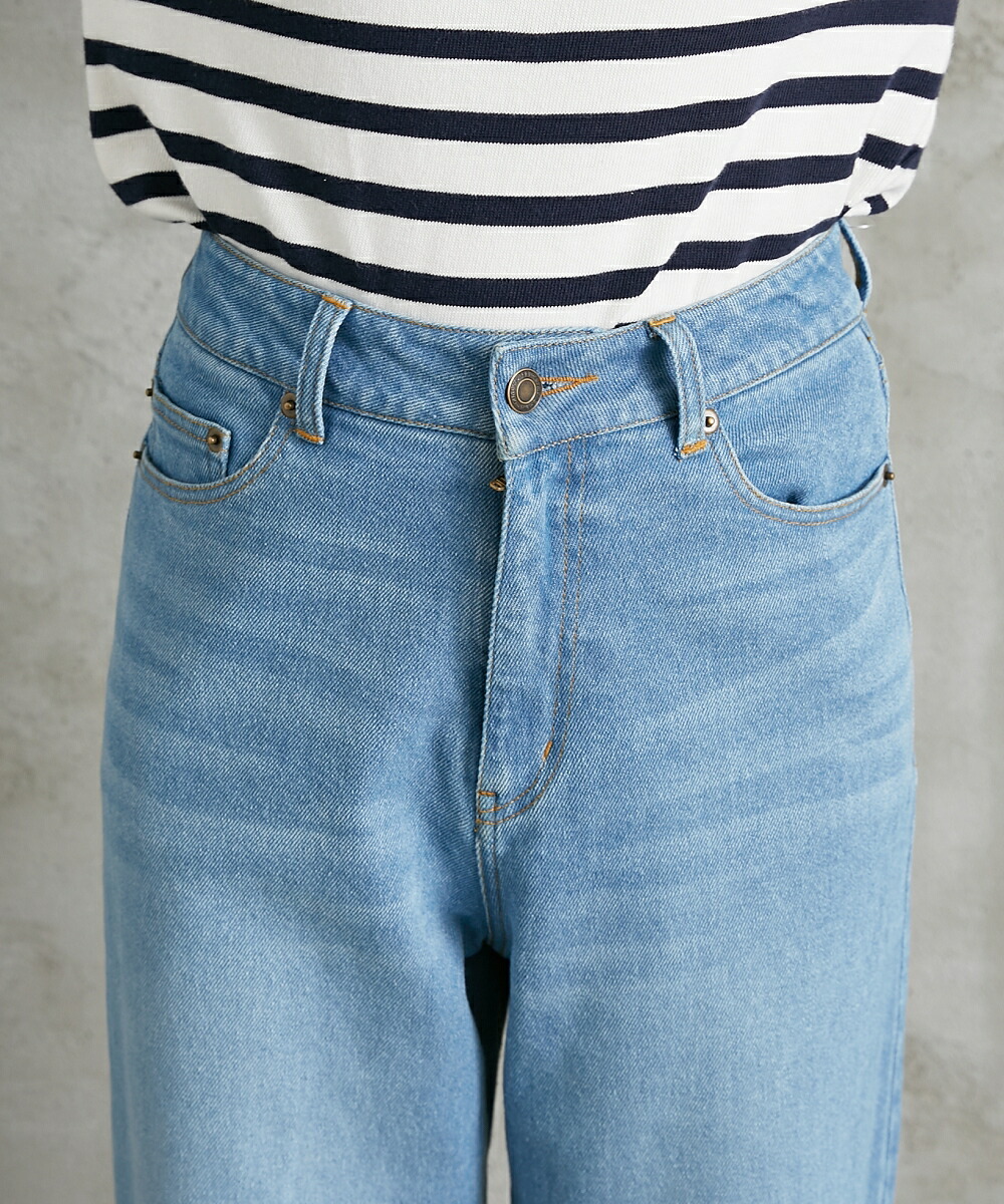 【Competito】セミワイドデニムパンツXS/Sコンプティート小さいサイズコンプチ小柄低身長competitoパンツ服レディースXSSSS小さい服可愛いスモールサイズ