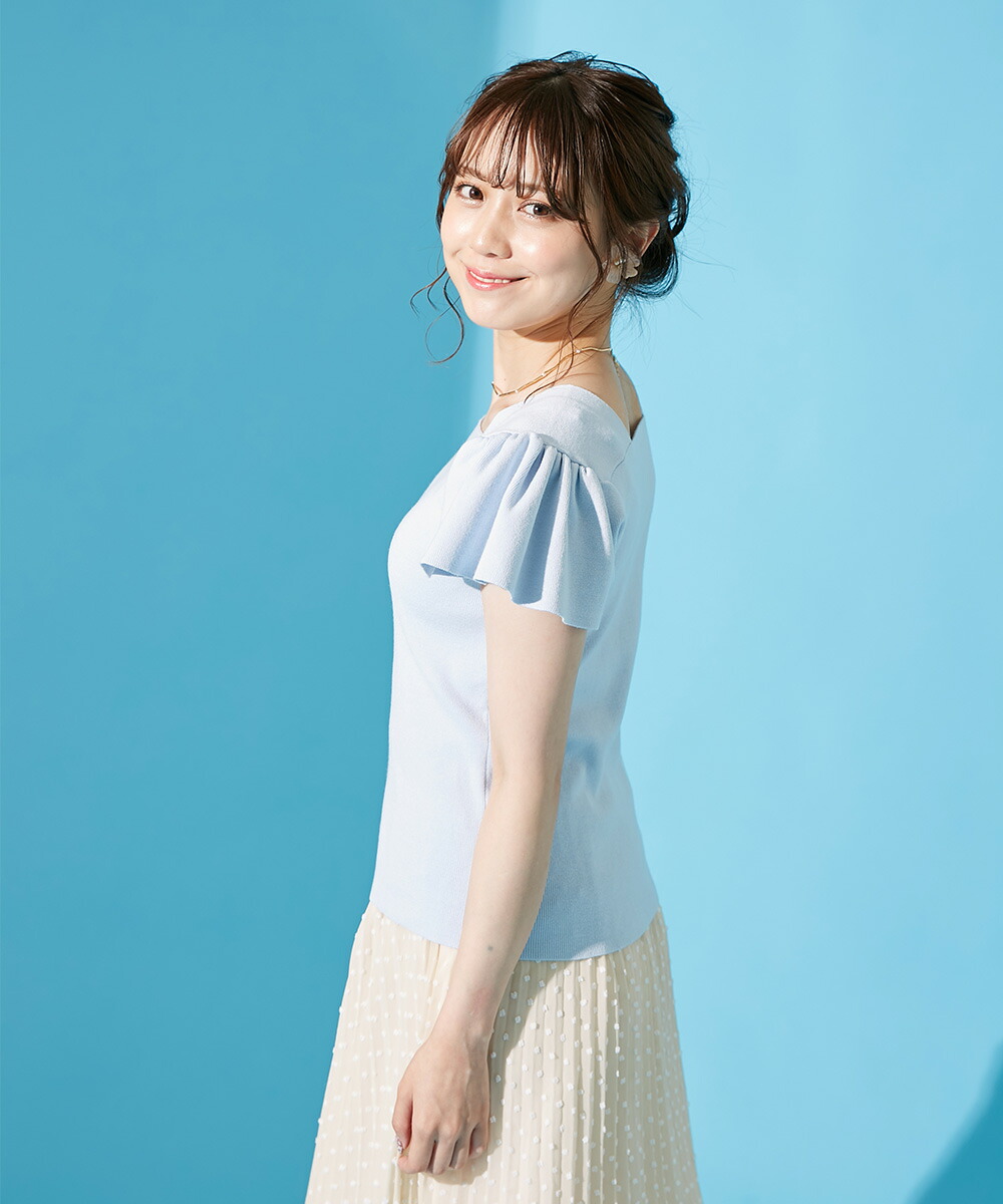 カラー フリルサマーニット コンプティート 小さいサイズ 小柄 レディース Xs Ss S 可愛い 服 きれいめ フェミニン ノースリーブ 夏 サマーニット ニット フリル 小さいサイ えてしまっ Shineray Com Br
