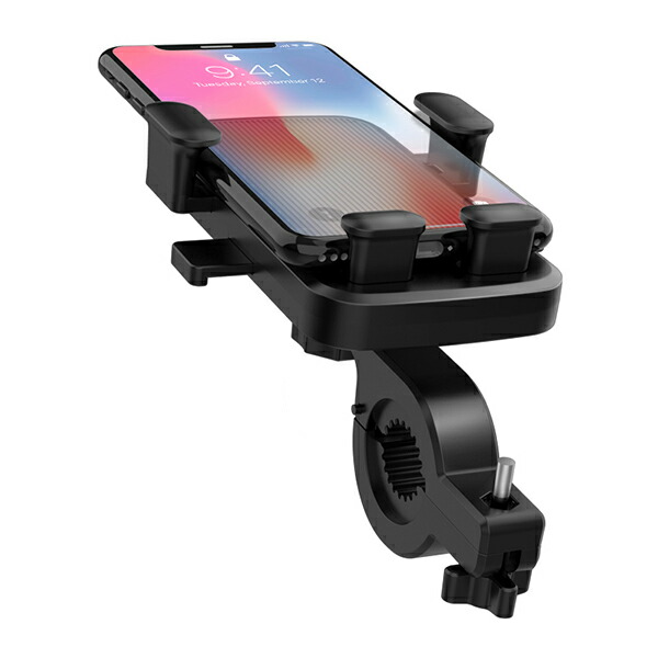 楽天市場 Sale Zero振動 スマホホルダー 自転車 バイク ロードバイク スマートフォンホルダー 360度旋回 安定 脱落防止 落ちない Iphone Android ワンボタン ウーバーイーツ スマホスタンド 瞬間脱着 ワンタッチ ハンドルバー付き 宅急便 Compia