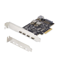 ＳｔａｒＴｅｃｈ．ｃｏｍ USB増設カード/PCIe 2.0 x4/4x C + 1x A 10Gbps/3A15W(PS4C3IA3-USB-C-CARD) 目安在庫\u003d△