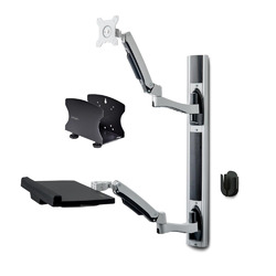 ＳｔａｒＴｅｃｈ．ｃｏｍ モニターアーム&キーボードトレイ一体型PCユニット/最大32インチ(2PASTSC-WALL-MOUNT) 目安在庫\u003d△