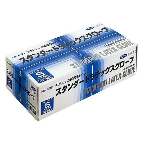 エブノ ラテックス手袋 No.430 粉付 S 100枚入 430 S(4520951001780) 取り寄せ商品
