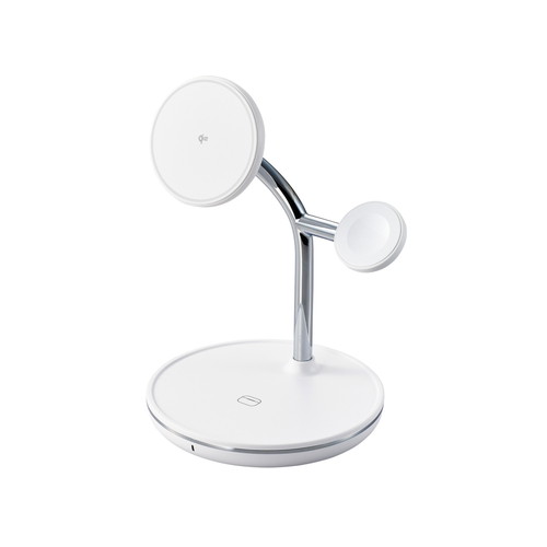 エレコム ELECOM ワイヤレス充電器 Qi2 対応 15W / 7.5W / 5W マグネット式 3in1 ホワイト(W-MS08WH) メーカー在庫品｜コンプモト　店
