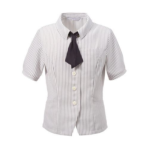 カーシーカシマ ENJOY オーバーブラウス SARA CLEAR BLOUSE ホワイト 5号 ESA836(68-0898-76) 取り寄せ商品｜コンプモト　店